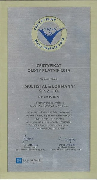 Złoty Płatnik 2014 PL